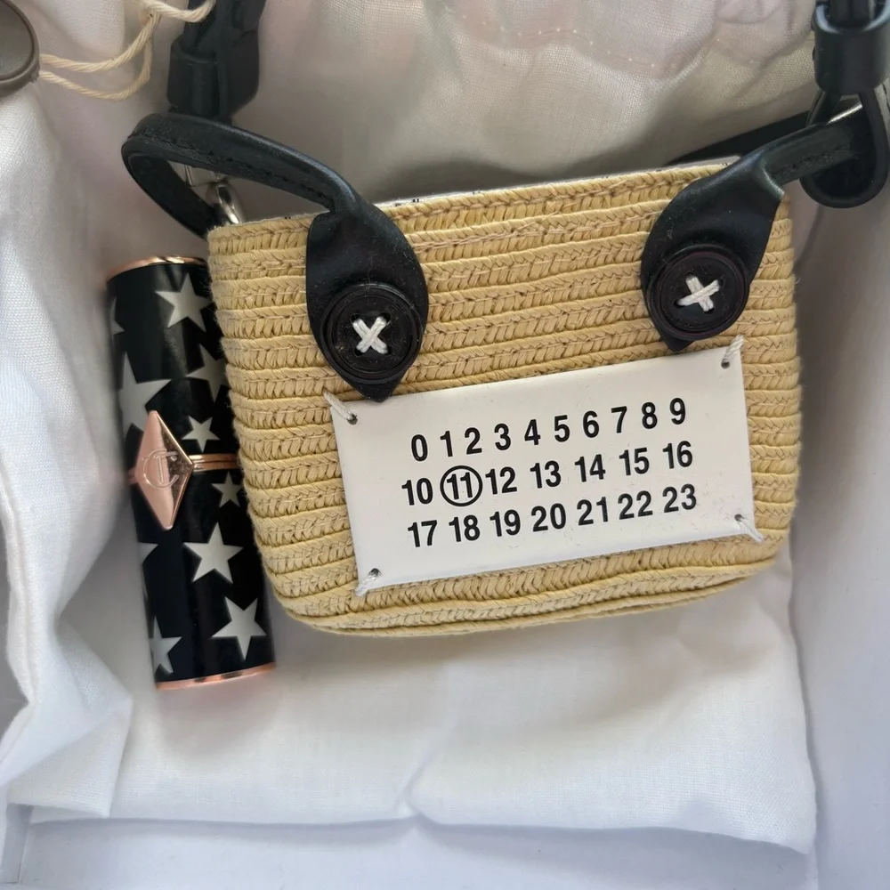 Maison Margiela mini raffia “tote” bag new with tag and box - Picture 7 of 8